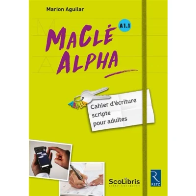 Image de MaClé Alpha cahier d&#039;écriture scripte pour adultes