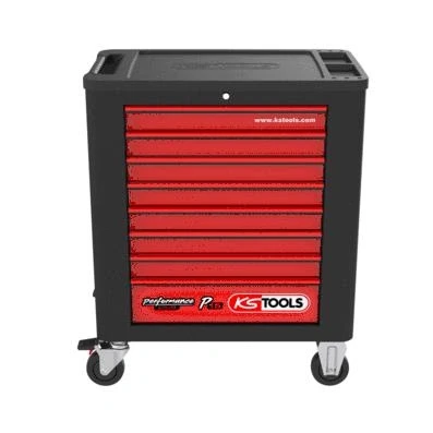 Afbeelding van KS Tools 8731008 Werkplaatswagen Plaatstaal Kleur (specifiek): Zwart, Rood