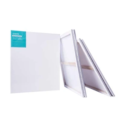 Afbeelding van Exerz 50x60cm Vooruitgerekt Canvas 4pk 1.7cm Artist Framed Blank/280GSM 100% Katoen/Triple Primed/Zuurvrij/Medium Grain/Professionele Acrylverf, Olieverf