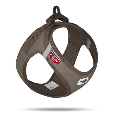 Afbeelding van Curli Vest hondentuig Koordsluiting bruin 2XS (Hond), Kraag + Leiband