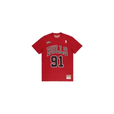 Afbeelding van Mitchell &amp; Ness NBA/Hardwood Classics Naam Number Tee, Scottie Pippen Rood