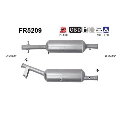 Afbeelding van AS FR5209 Roetfilter Euro 6 Cordieriet