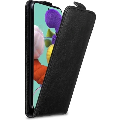 Afbeelding van Cadorabo Hoesje geschikt voor Samsung Galaxy A51 5G in ZWARTE NACHT Beschermhoes flip design Case Cover met magnetische sluiting
