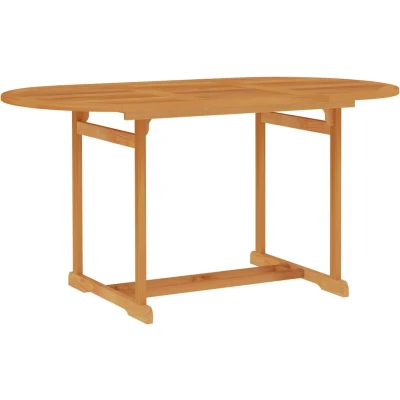 Afbeelding van Tuintafel 150x90x75 cm massief teakhout