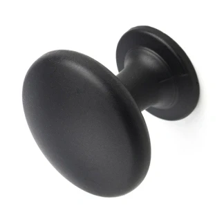 Afbeelding van Meubelknop bol, rond 29 mm zwart