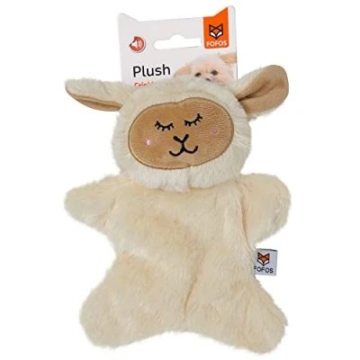 Afbeelding van Fofos pluche crinkle schaap 21,5x18x3,5 cm