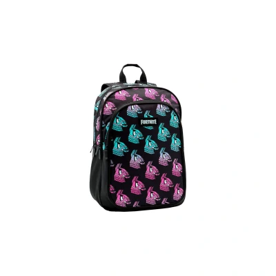 Afbeelding van Fortnite schoolrugzak, flamme, dubbel vak en voorvak, aanpasbaar aan trolley, gevoerde schouderbanden rug, 42 x 32 20 cm, Toybags, Meerkleurig, groot, casual, informeel