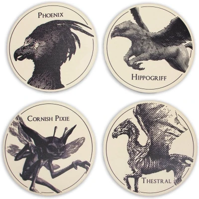 Afbeelding van Harry Potter Set van 4 magische wezens keramische onderzetters