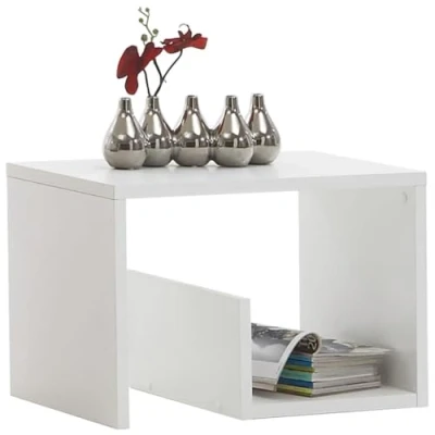 Afbeelding van Salontafel 2 in 1 59,1x35,8x37,8 cm wit