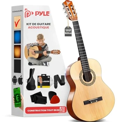 Image de Guitare Acoustique Pyle 86 cm taille 1/2 naturel