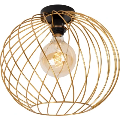 Afbeelding van Lucide DANZA Plafonnière Ø 40 cm 1xE27 Mat Goud / Messing