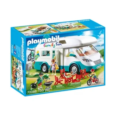 Afbeelding van Playmobil 70088 Mobilhome met familie in de kleur