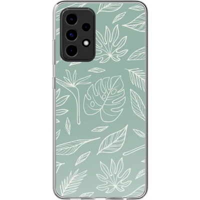 Afbeelding van imoshion hoesje Geschikt voor Samsung Galaxy A52 (5G) / A52s (4G) Siliconen Design Meerkleurig Leaves Line Art