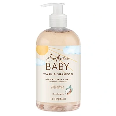 Afbeelding van Shea Moisture 100% Virgin Coconut Oil Baby Wash and Shampoo