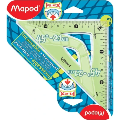 Afbeelding van Maped winkelhaak onbreekbaar 21 cm 45 geassorteerde kleuren: blauw en groen