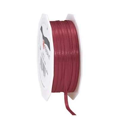 Image de C.E. Pattberg ruban cadeau en satin bordeaux 49,7 m pour emballer des cadeaux, 0,3 cm de large, décoration et artisanat, décoratif toutes les occasions