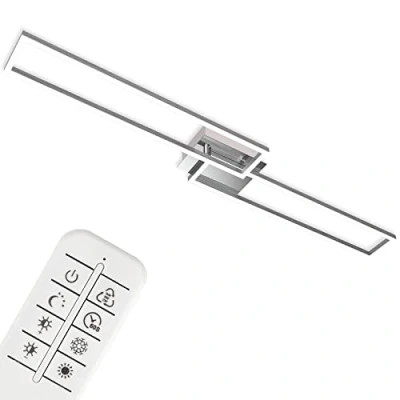 Afbeelding van Briloner Led plafondlamp, dimbare afstandsbediening, inclusief kleurtemperatuurregeling, chroom en aluminium, 110 x 24,8 7,8 cm (l b h)