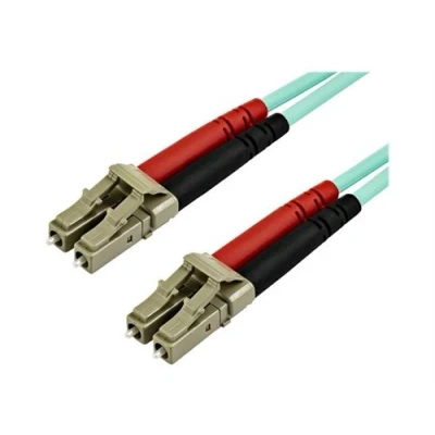 Image de StarTech.com 15m OM3 LC to Multimode duplex Fiber Optic Patch Cable Aqua 50/125 LSZH 10Gb (A50FBLCLC15) Cordon de raccordement multi mode (M) pour 15 m fibre optique 50 / 125 microns O