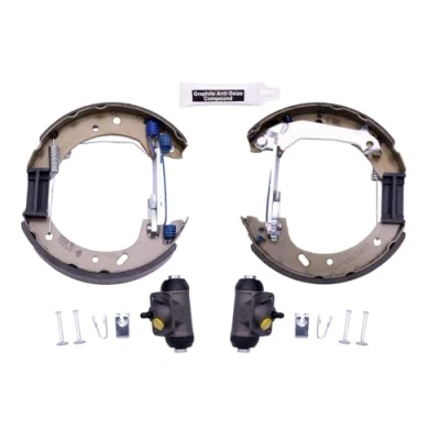 Afbeelding van HELLA Shoe Kit Pro 8DB 355 004 081 Remschijf, trommelrem Met wielremcilinder, stel element FORD: MONDEO 2