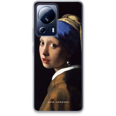 Afbeelding van Case Company® hoesje geschikt voor Xiaomi 13 Lite The Pearl Earring Soft Cover Telefoonhoesje Bescherming aan alle Kanten en Schermrand