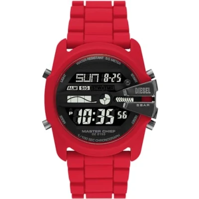 Afbeelding van Diesel heren Master Chief horloge DZ2159 in de kleur Rood