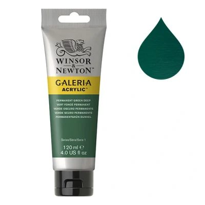 Image de Winsor &amp; Newton Galeria peinture acrylique (120 ml) 482 vert foncé permanent