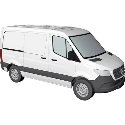 Afbeelding van Busch 53400 H0 Auto Mercedes Benz Sprinter bestelwagen kort, wit
