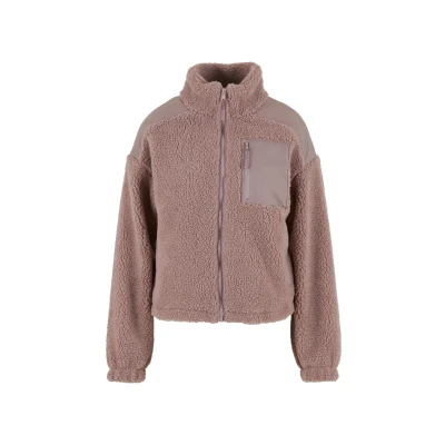 Afbeelding van Urban Classics Fleecejas, Dames, Maat: XS, Duskrose