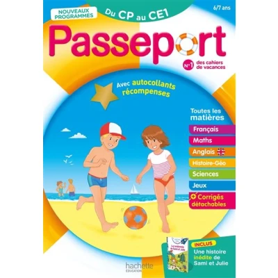 Image de Passeport Du CP au CE1 6/7 ans Cahier de vacances 2025