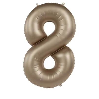 Afbeelding van Folat Folieballon Cijfer 8 Starlight Gold 86 cm