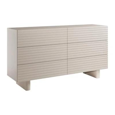 Afbeelding van Vente unique Commode 6 laden MDF Beige LUDIMA L 150 cm x H 81.3 D 41.8