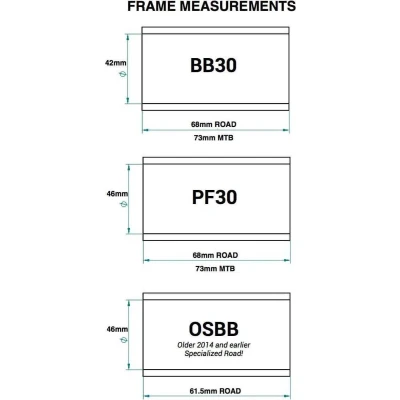 Afbeelding van Praxis Trapas adapter M30 Thru BB30 PF30 MTB 73mm