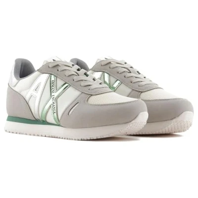 Afbeelding van Armani Exchange LACE UP Sneakers laag, Dames, Maat: 36, Grey/frosty green Imitatieleer/ textiel