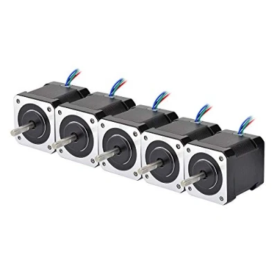 Afbeelding van STEPPERONLINE 5 stuks stappenmotor Nema 17 bipolair 59 Ncm 2 A 42 x 48 mm 4 draden met 1 m kabel en stekker voor 3D printers, CNC machine