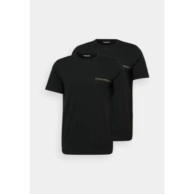 Afbeelding van Emporio Armani 2P O hals shirts stretch zwart M