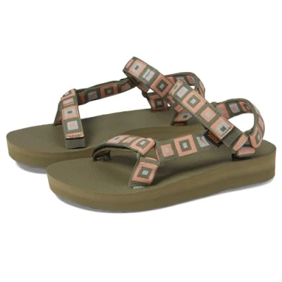 Afbeelding van Teva MIDFORM UNIVERSAL Dames Sandalen Groen/Oranje Maat 38