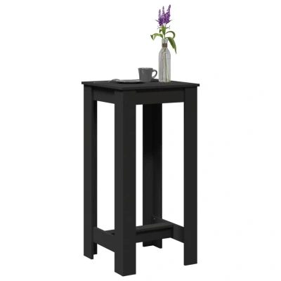 Afbeelding van vidaXL Bartafel 51x50x103,5 cm bewerkt hout zwart