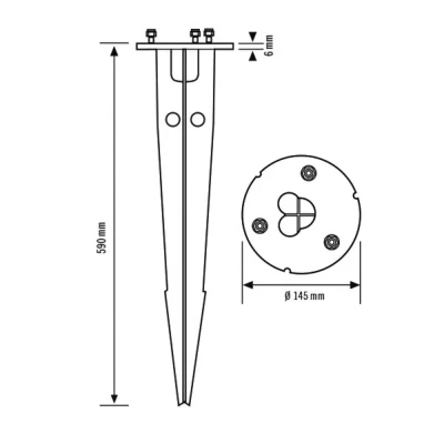 Afbeelding van ESYLUX EL10820199 Grondpen 1 stuk(s)
