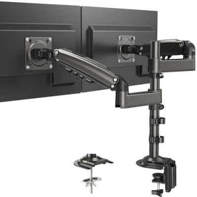 Afbeelding van HUANUO Dubbele Monitorsteunen Pasvorm 13&quot; 32&quot; LCD/LED scherm Twin 360 Rotatie