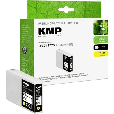 Afbeelding van KMP Inktcartridge vervangt Epson T7024 Compatibel Geel E136 1620,4009