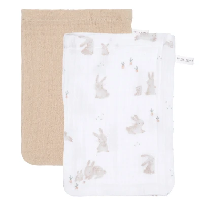 Afbeelding van Little Dutch Washandje Baby Bunny/Beige 2st