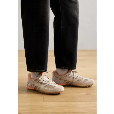 Afbeelding van Geox Snake Original Sneakers laag, Heren, Maat: 47, Sand Leer en textiel
