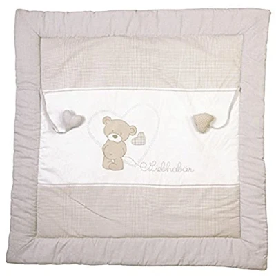 Afbeelding van Roba Speel en kruipdeken &#039;Liefhebber&#039;, baby&#039;s gevoerde speelmat/boxinleg 100x100cm, 100% katoen, incl. babyspeelgoed