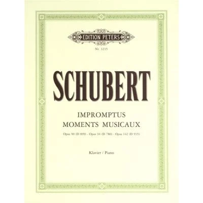 Image de Partitions classique EDITION PETERS SCHUBERT FRANZ IMPROMPTUS &amp; MOMENTS MUSICAUX Piano