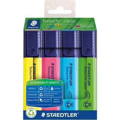 Afbeelding van Staedtler Markeerstift Textsurfer Classic, Etui Van 4 Stuks