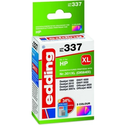 Afbeelding van Edding Inktcartridge vervangt HP 301XL, CH564EE Compatibel Cyaan, Magenta, Geel EDD 337 18