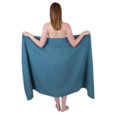 Afbeelding van Betz Grote XXL badhanddoek Berlijn 100% katoen duifblauw 100 x 200 cm