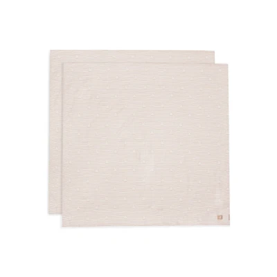 Afbeelding van Jollein Hydrofiele Doek Large 115x115cm Miffy Stripe Biscuit 2 Stuks