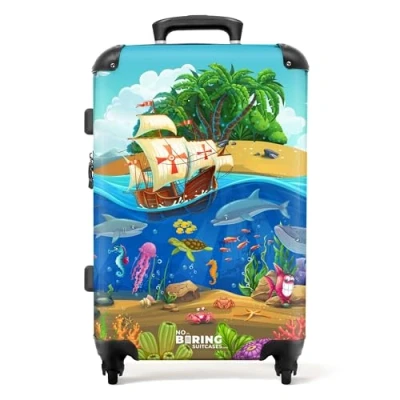 Afbeelding van NoBoringSuitcases.com® Kindertrolley jongens Reiskoffer kinderen 20 kg bagage