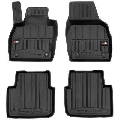 Afbeelding van M MOTOS Rubberen vloermat voor Skoda Kamiq sinds 2019, verbeter je reiscomfort met de zwarte antislipmat auto 3D automat alle weersomstandigheden, bescherming tegen vuil